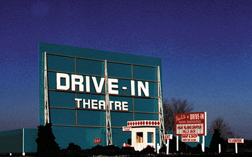 Blair Line 1/87 HO Scale DRIVE-IN THEATRE screen tower ticket booth signs fences - Picture 2 of 4