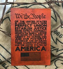 WE THE PEOPLE CONSTITUTION PATCH BIKER LEATHER 4" X 5.75" MADE IN USA