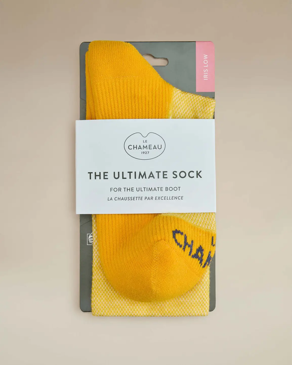 Le Chameau Iris Socks Low Jaune Yellow Ladies Socks UK