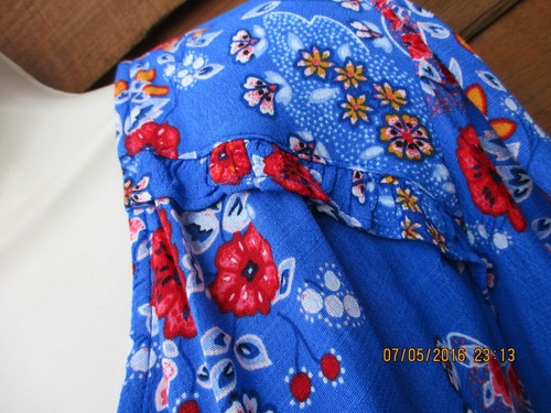 Brand New Per Una Marks & Spencer Size 20 Blue Floral Ditsy Print Wrap Dress - Picture 4 of 14