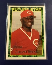 1994 Topps # 278 CALVIN REESE ROOKIE Gold Cincinnati Reds Baseball Card Hot !  