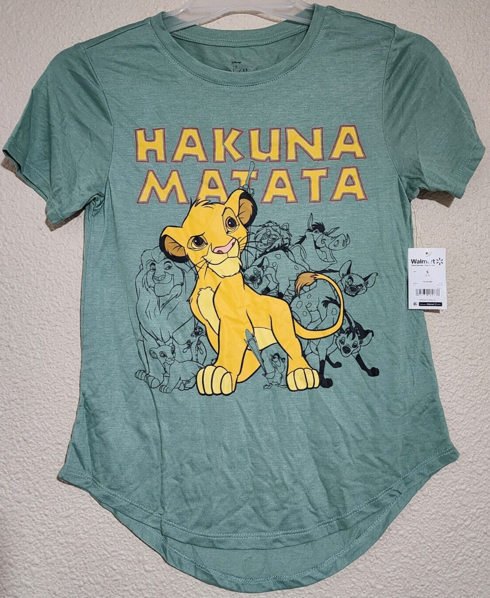 Disney The Lion King Women's Juniors Green Graphic T-Shirt Size S