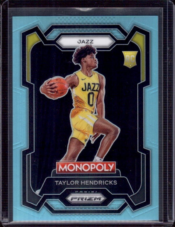 TAYLOR HENDRICKS 2023-24 Panini Prizm Monopoly #86 Light Blue Prizms RC #048/199