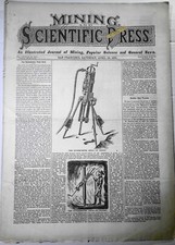 Mining and Scientific Press April 29, 1876. Buckminster Rock Drill; Bessemer etc