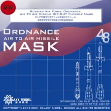 GALAXY C48025 1/48 Air to Air Missile Mask for Great Wall Hobby SU-27/SU-35 Mode