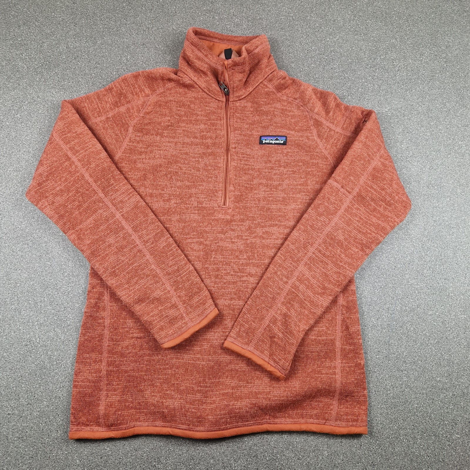 Patagonian Fleece Womens Medium Orange Better Sweater 1/4 Zip Pullover