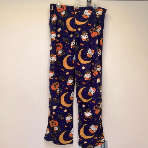 NWT Halloween Fleece Hello Kitty Purple Pajama Sleep Pants Gift Women's Size M ! - Picture 6 of 12