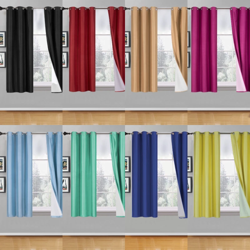 Adam 100% Blackout Window Curtain 2 Panels Room Darkening White Linen Grommet
Opens in a new window
