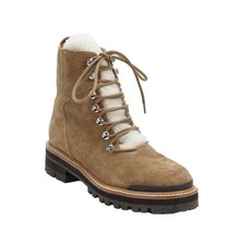 New Marc Fisher LTD Lizzie Brown Suede Shearling Lug Sole Boots Size 6