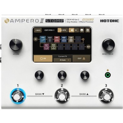 Hotone Ampero II Stomp Multi Effektprozessor für Gitarre & Bass | Neu