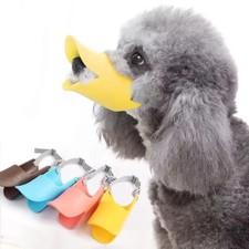 Dog Muzzle Soft Silicone Anti Bite Adjustable Pet Mouth Cover Small Medium Large
