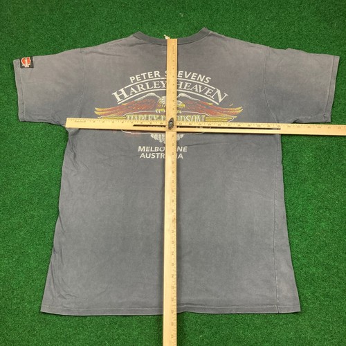 Vintage 3D Emblem Harley Davidson Shirt Mens L Black 1985 V Twin Eagle Australia by Harley-Davidson, $249.95 - Photo 14