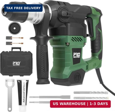 Prostormer 1-1/4'' SDS-Plus Rotary Hammer, 13 Amp Powerful Motor, 4 Functions Rot