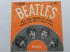 THE BEATLES 1967 NORWEGIAN   45 ALL YOU NEED IS LOVE  PARLOPHONE   NORWAY
