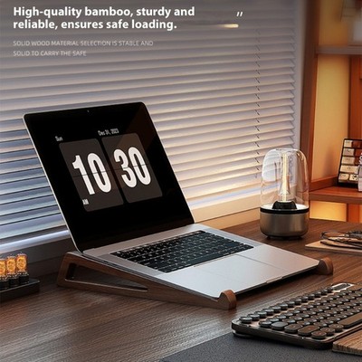 Light Weight Desk Computer Risers Wooden Materials Stable Workspaces Solution