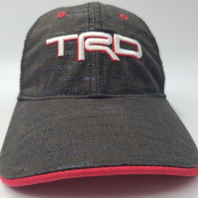Toyota TRD Hat Adjustable Trucker Mesh Black Red Toyota Racing