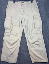 VTG Polo Jeans Co Military Surplus Cargo Pants Khaki Mens 40x30 Ralph Lauren Y2K