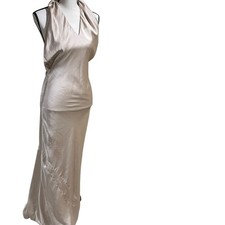Shoe me your mumu luxe satin halter top in Champagne