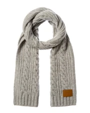 Vince Airspun Cable Wool-Blend Scarf Women's Grey Os