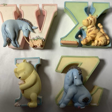 Vintage Michel Disney Classic Pooh Alphabet Letters W X I and Z 2 with damage