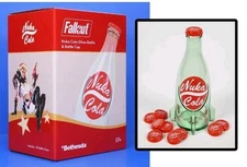 Fallout 4 Nuka Cola Glass Rocket Bottle + 10 Bottle Caps Replica NEW/SEALED 