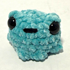 Handmade Crochet Frog Mini Plush Stuffed Animal