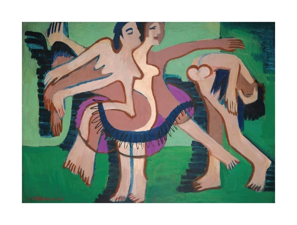 Ernst Ludwig Kirchner Tanzgruppe (Dance Group) : Archival Quality Art Print 1929 - Image 2 of 2