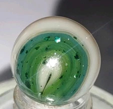 Bn2446 - JABO Classic Marble -🟢UV Burmese Glower 🟢 -🇺🇸 U.S.A.🇺🇲 .54"