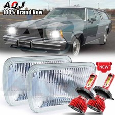 Pair 5x7" 7x6" LED Headlights High/Low Beam For Chevrolet Malibu 1978-1991
