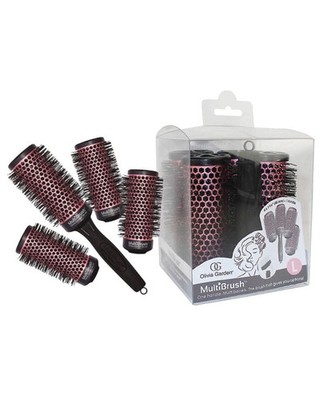 Thermal Styling Hair Brush 46mm 5 Piece Kit Olivia Garden MultiBrush Detachable