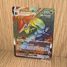 Pokémon TCG Rayquaza VMAX Evolving Skies Rainbow Rare 217/203 Mint Condition 