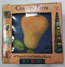 Country Farm Touch & Feel Building Blocks 10 Nesting Stack & Play by WJ Fantasy