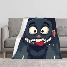 Cozy Cartoon Character Flannel Blanket - Soft Warm Durable Design for Sofa