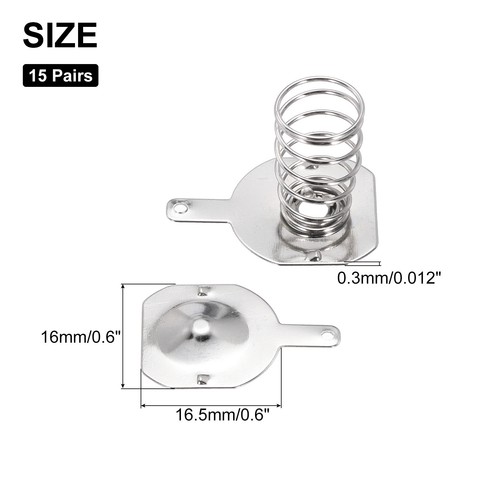 QUARKZMAN 15 Set Batterie Federplatten - 18650 Nickel Platten 16.5x16mm
