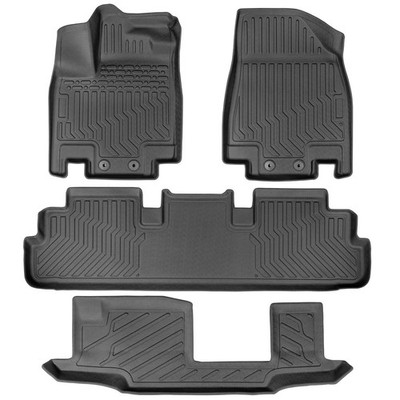 3D TPE Floor Mats For 2022-2026 Nissan Pathfinder 8 Seats/Infiniti QX60 7 Seats