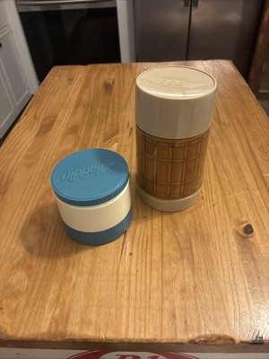 Lot Of 2 Vintage Aladdin Thermos Mugs Rare And Unique Retro