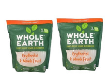 2-pack Whole Earth Erythritol And Monk Fruit Sugar Alternative 32oz 2Lbs Each