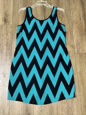 A. Byer Mini Dress Women's Black And Teal Sleeveless Chiffon Ruffled Shift