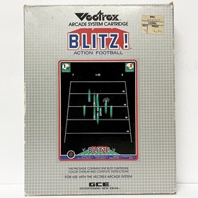 Vectrex Blitz Action Football 1982 Vintage Complete In Box Video Game Tested CIB