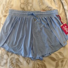 Justice Sport Active Girl Flutter Shorts blue Elastic Waist XL Plus 16/18 NWT