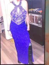 Gorgeous Womens Formal Gown size Petite Medium Royal Blue