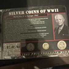Silver Coins Of WWII  3 Coins