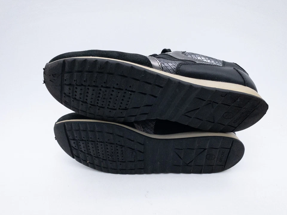 GEOX Sneakers Da Donna Scarpe Sportive In Argento Taglia 37 Art 35261-100 - Immagine 4 di 4