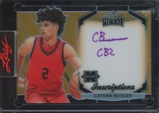 2024 Leaf Metal Inscriptions Prismatic Gold Cayden Boozer 96/100 Auto Autograph