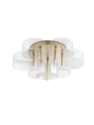 Nova Luce Deckenleuchte Deckenlampe LED GATLIN Messing Gold dimmbar Warmweiß 41W