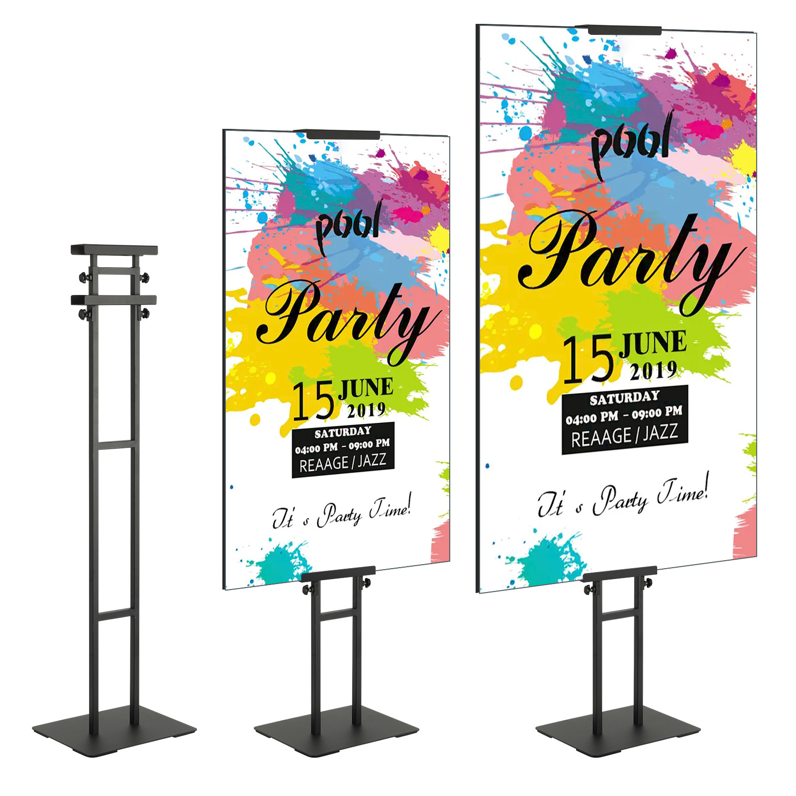 VEVOR Poster Stand Floor Standing Sign Holder 75" Adjustable Height Double-Sided