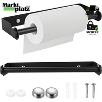 KüChenrollenhalter Wand Edelstahl 28Cm Schwarz Papierrollenhalter FüR KüChe