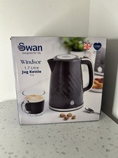 Swan SK14611GRY Windsor Rapid Boil Kettle with Removable Limescale Filter 1.7 L