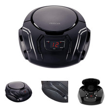 Portable CD Player Boombox with AM FM Radio and Speakers Black