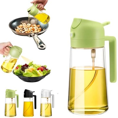 2 in 1 Ölsprühflasche nachfüllbar Kunststoff BBQ Kochen Olivenöl Sprühspender